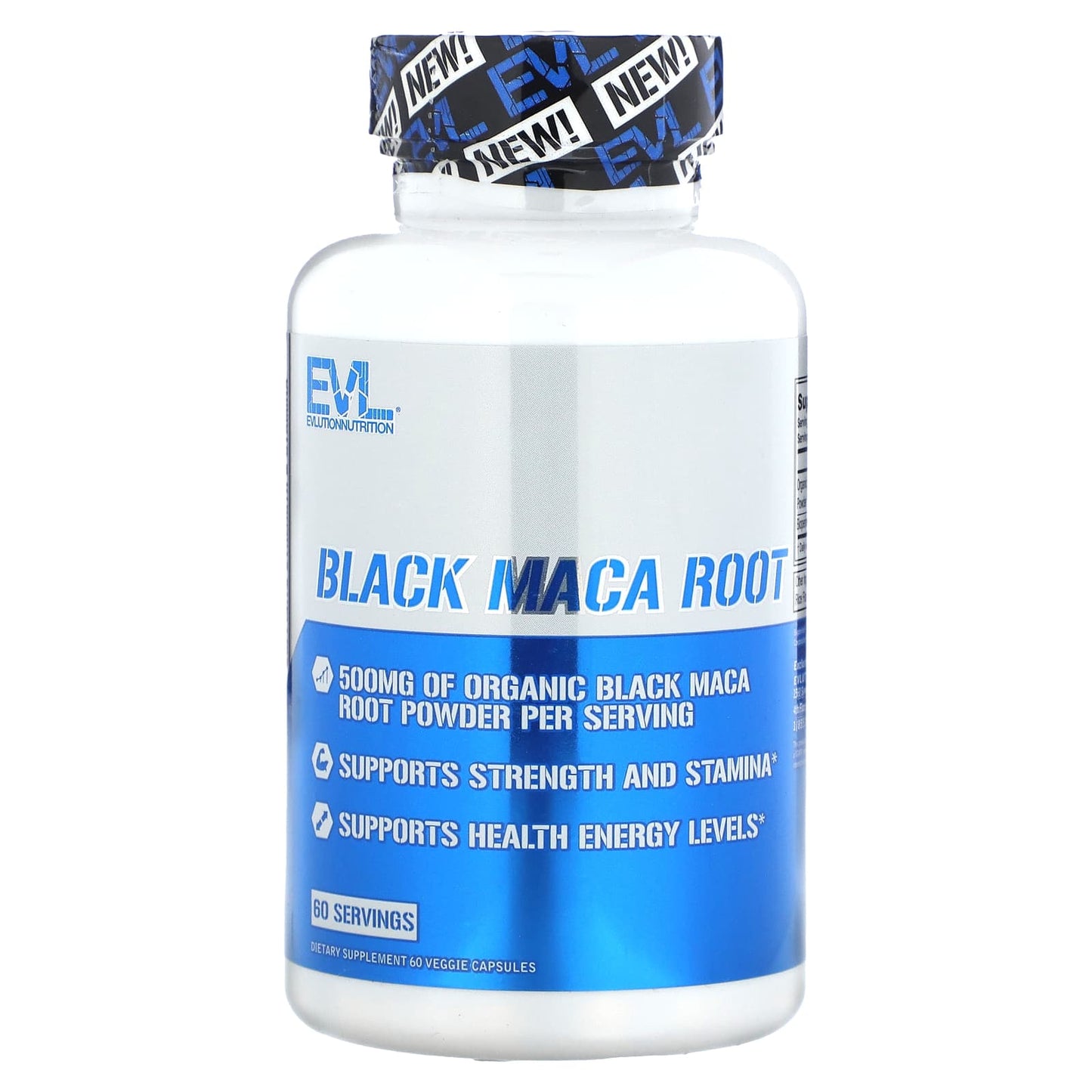 Black Maca Root Supplement for Energy & Stamina - 60 Capsules - Image 1