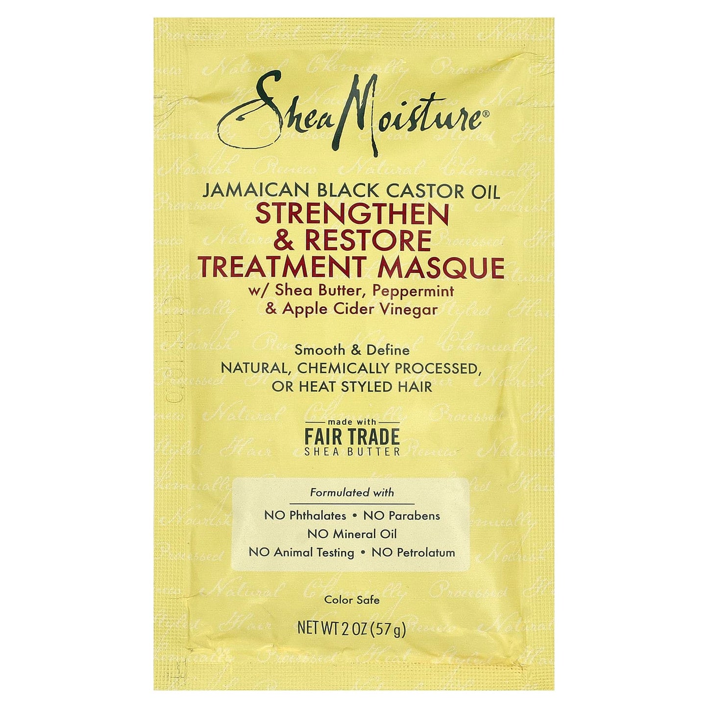 SheaMoisture, Jamaican Black Castor Oil, Strengthen & Restore Treatment Hair Masque, 2 oz (57 g) - Image 1