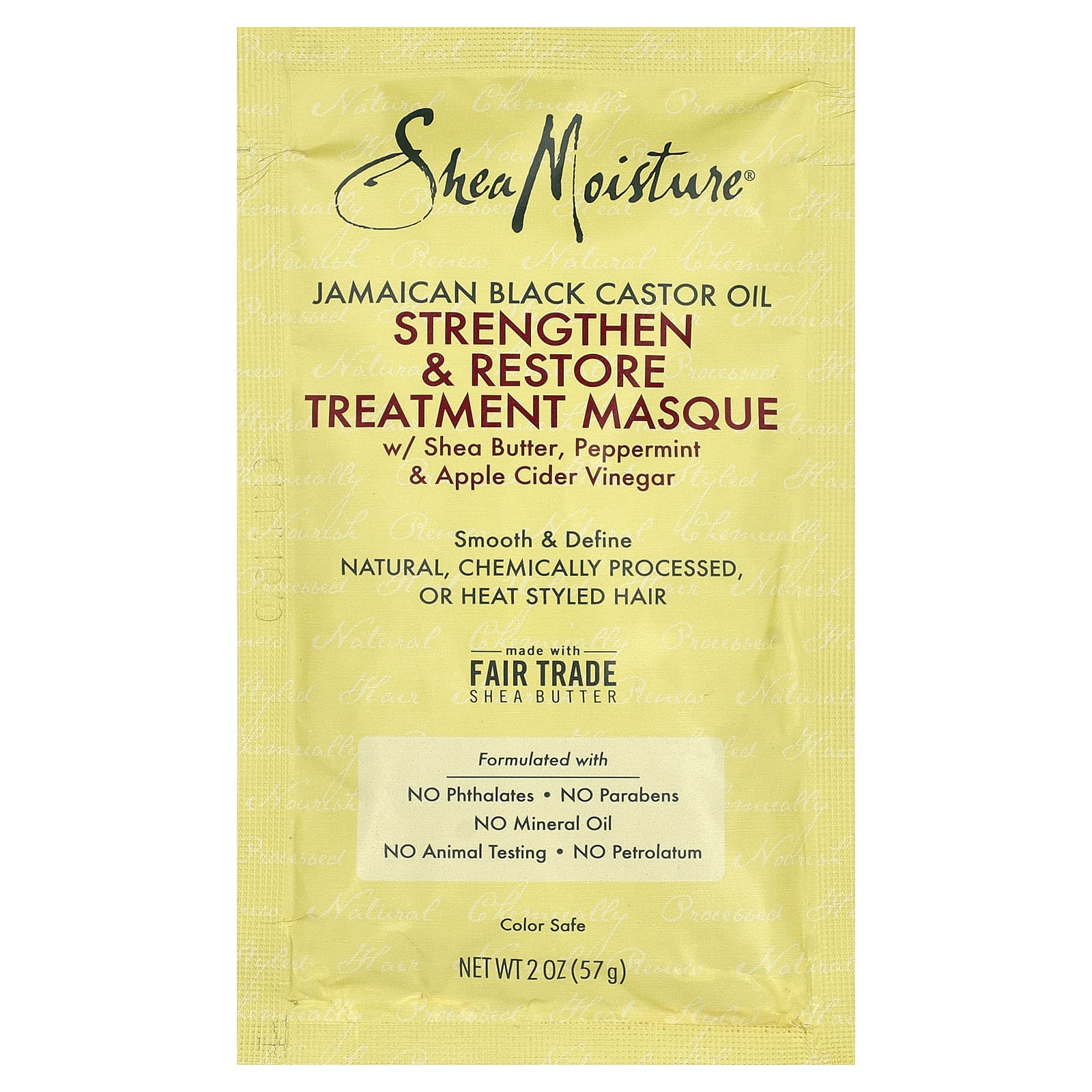 SheaMoisture, Jamaican Black Castor Oil, Strengthen & Restore Treatment Hair Masque, 2 oz (57 g) - Image 1