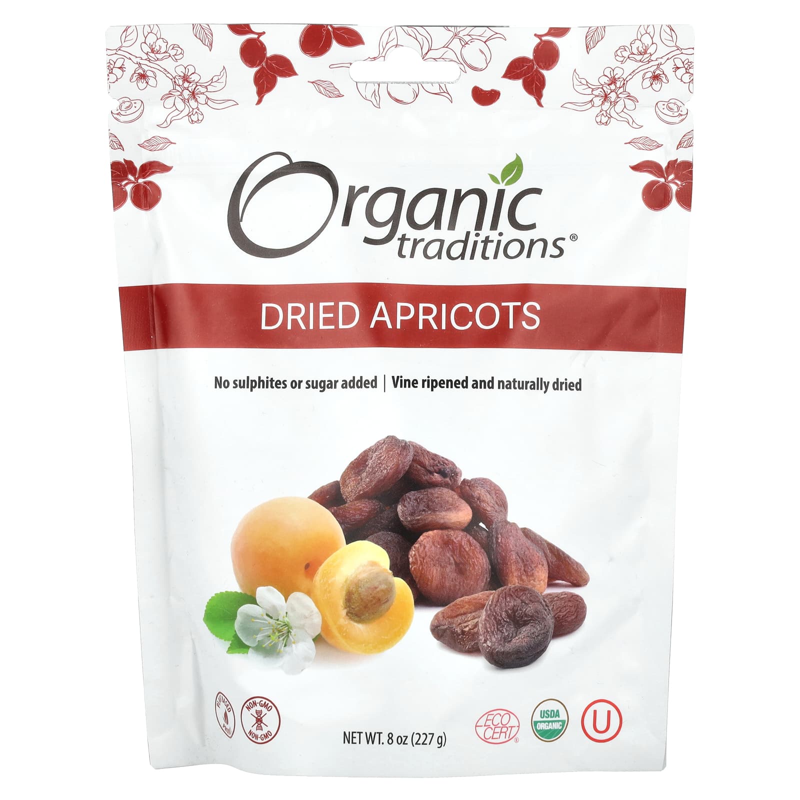 Organic Traditions, Dried Apricots, 8 oz (227 g) - Image 1
