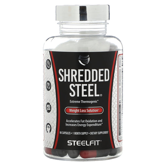 SteelFit, Shredded Steel, Weight Loss Solution, 90 Capsules - Image 1