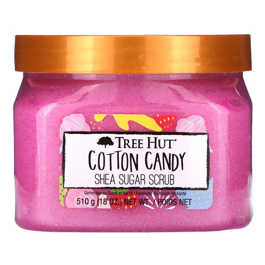 Tree Hut, Shea Sugar Scrub, Cotton Candy, 18 oz (510 g) - Image 1