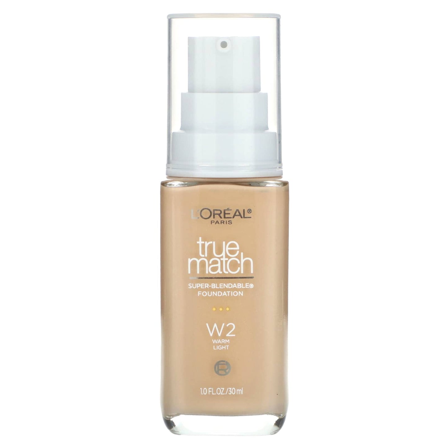 L'Oréal, True Match, Super-Blendable Foundation, W2 Warm Light, 1 fl oz (30 ml) - Image 1