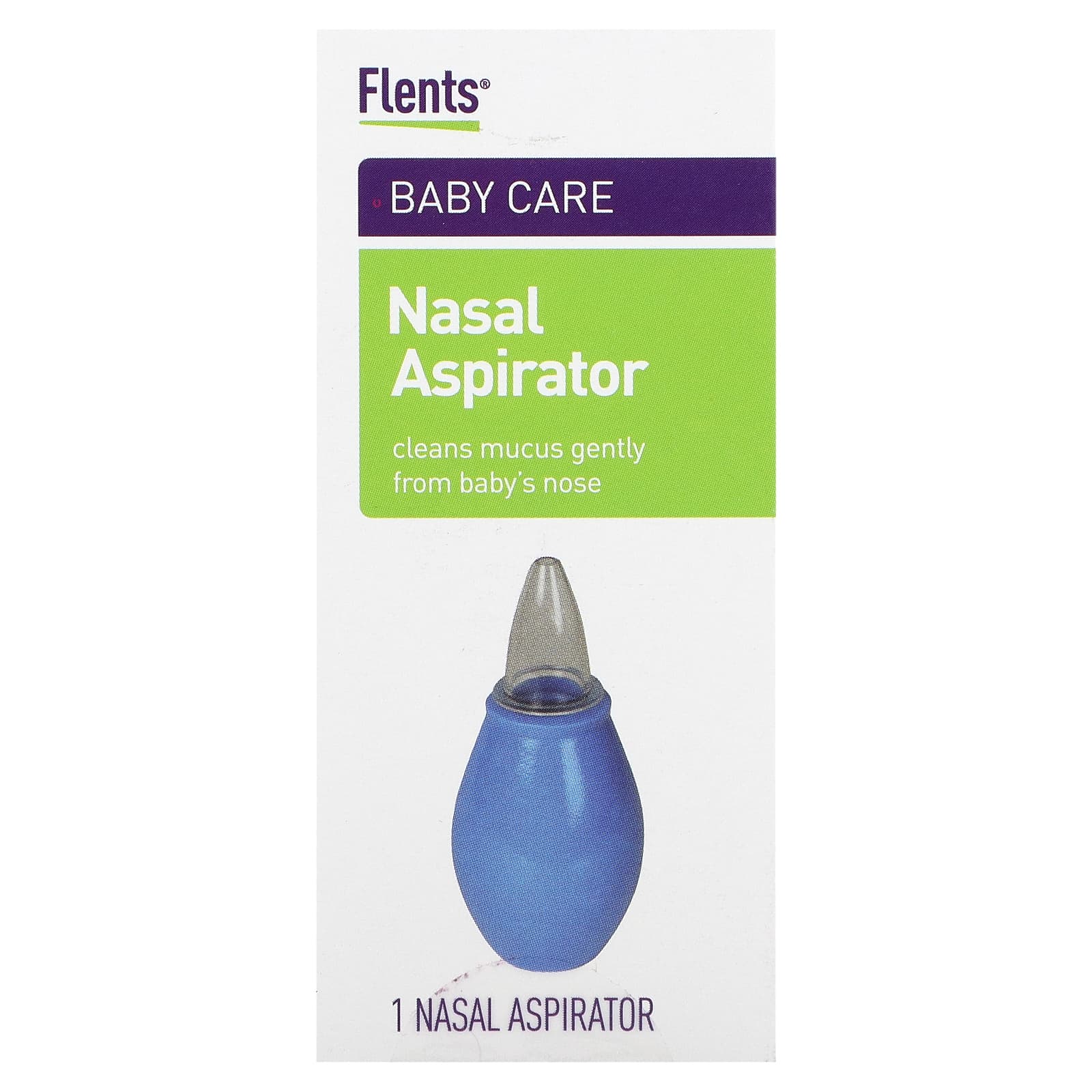 Flents Baby Nasal Aspirator - Gentle Mucus Removal for Newborns & Infants - Image 1