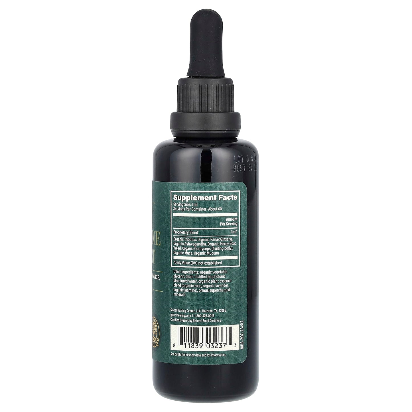Global Healing Men's Hormone Support & Endurance Formula 2 fl oz - Image 2