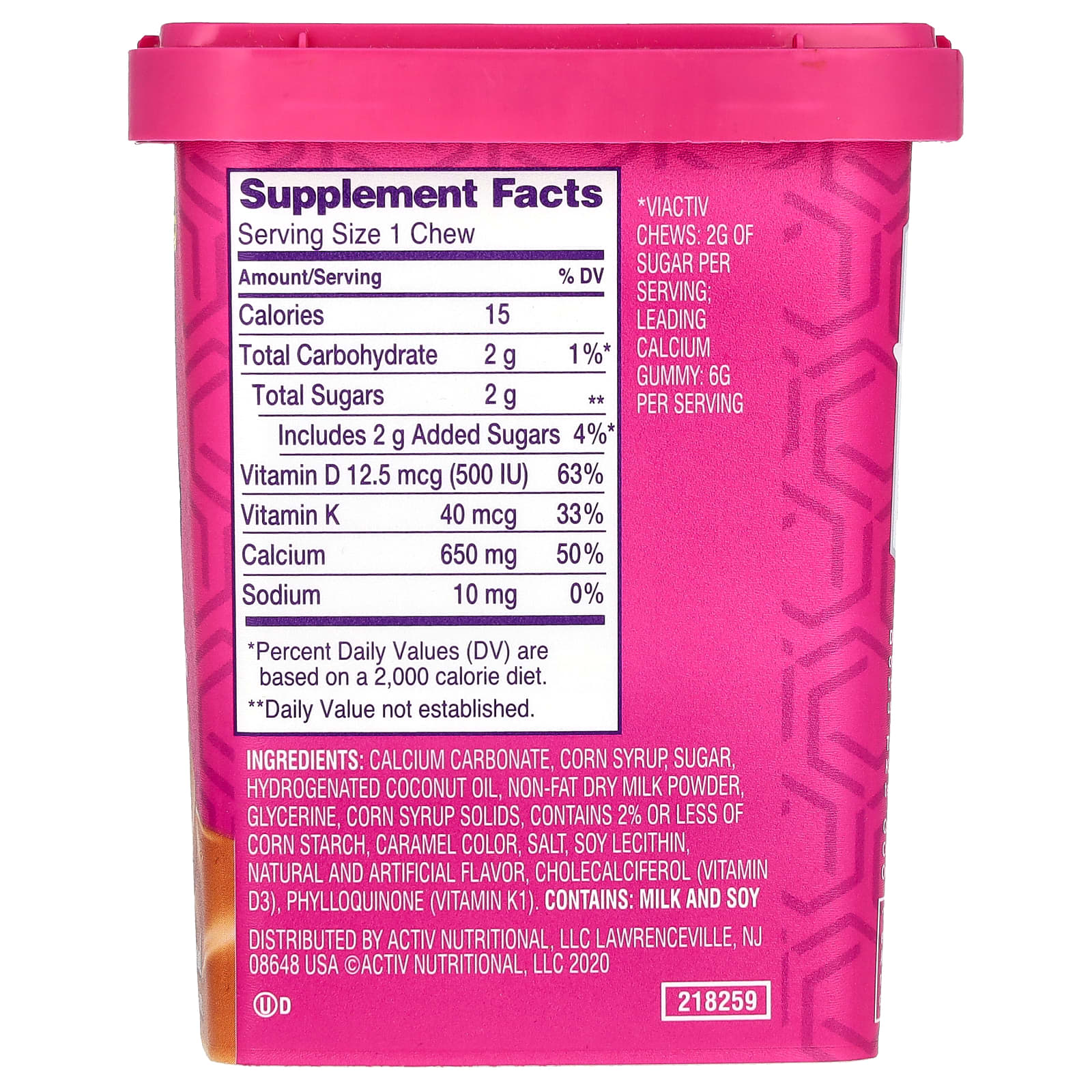 Viactiv, Calcium + Bone Strengthening, Max Formula, Rich Caramel, 60 Soft Chews - Image 2