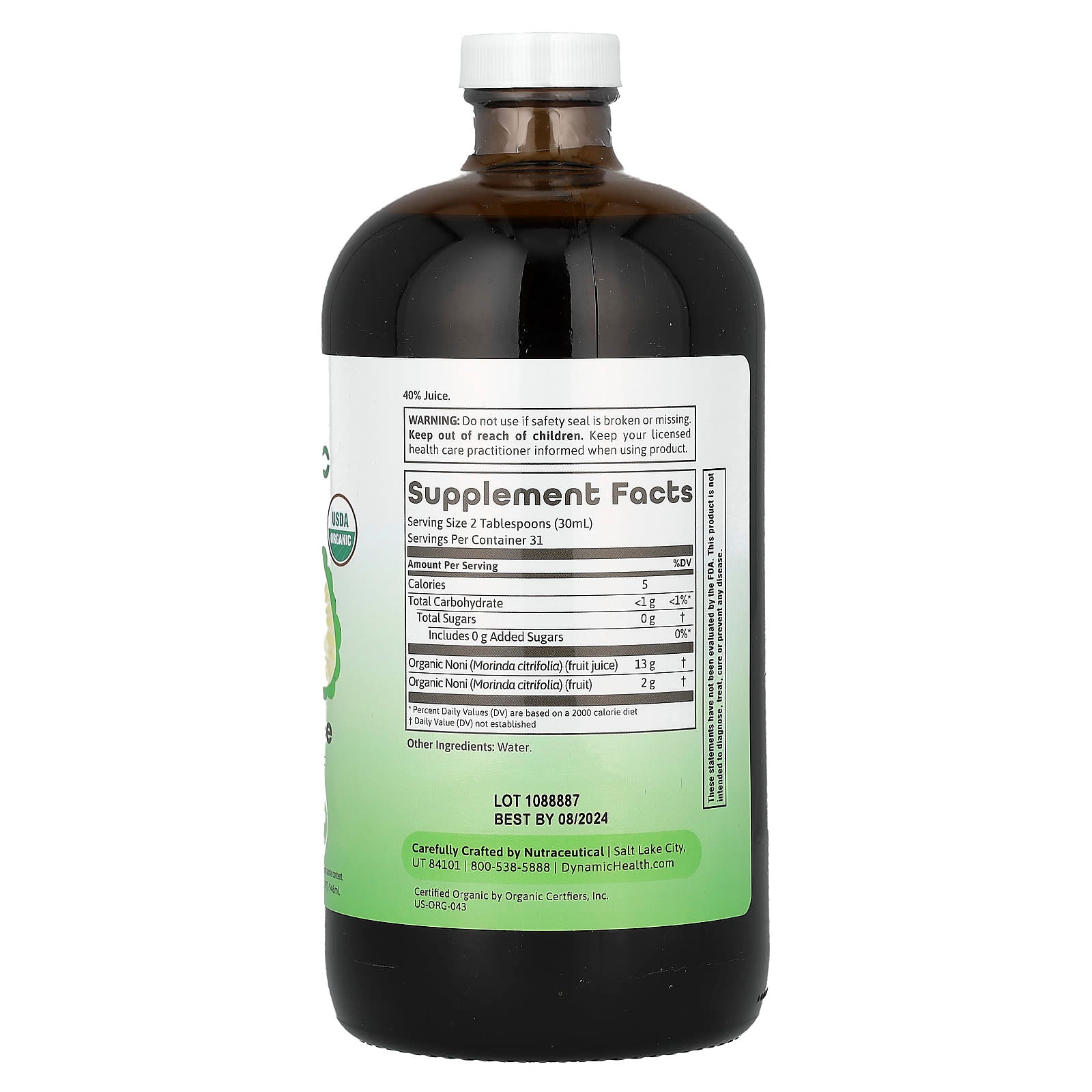 USDA Organic Noni Juice Concentrate 32oz - Image 2