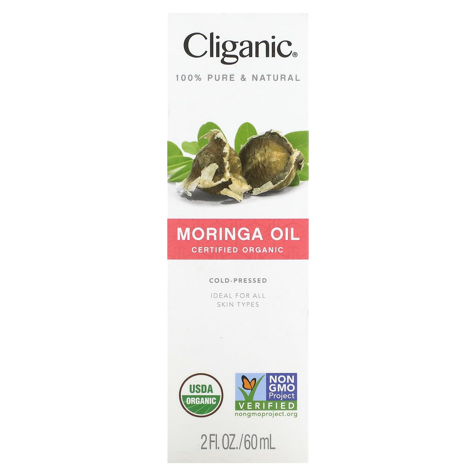 Cliganic USDA Organic Moringa Oil for Hair, Skin, and Nails - 2 fl oz - Image 2