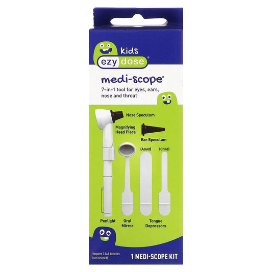 Ezy Dose, Kids, Medi-Scope 7-in-1 Tool For Eyes, Ears, Nose and Throat , 7 Piece Kit