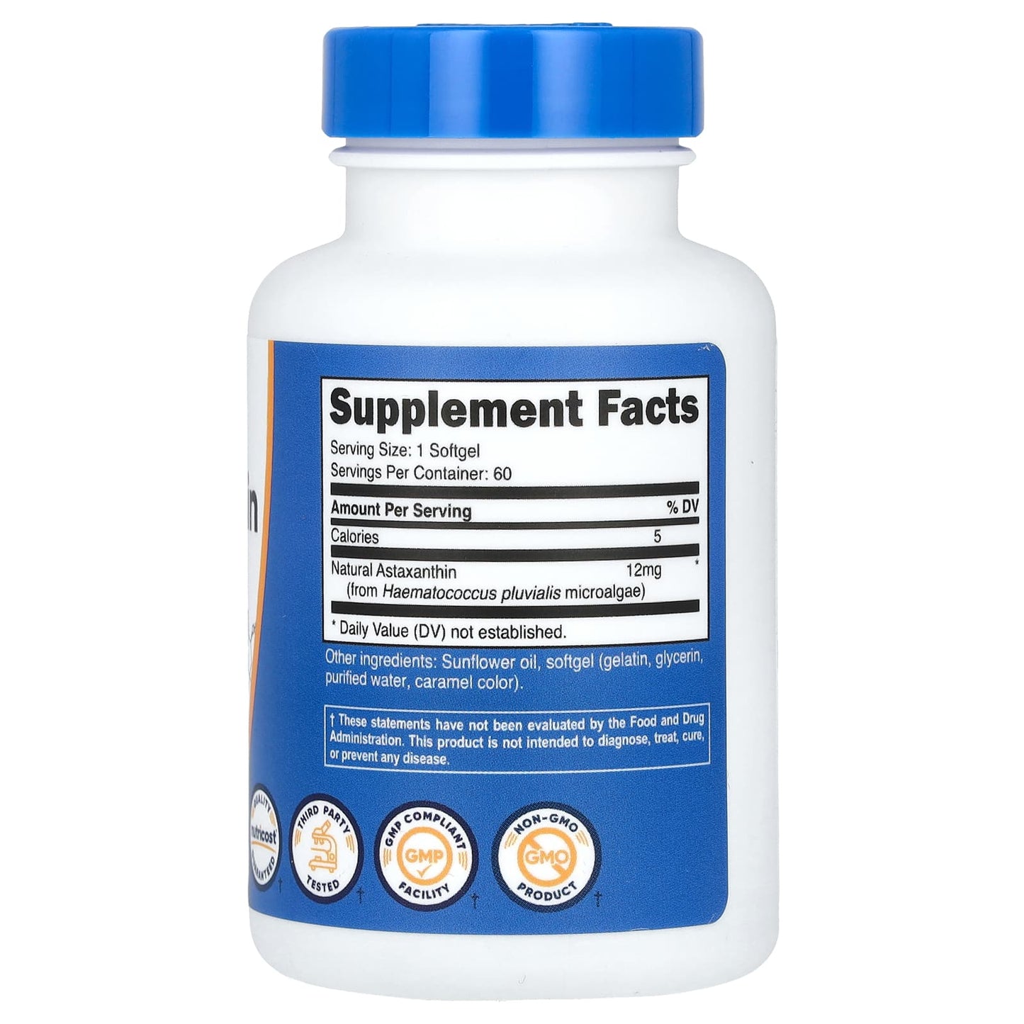 Nutricost, Astaxanthin, 12 mg, 60 Softgels - Image 2