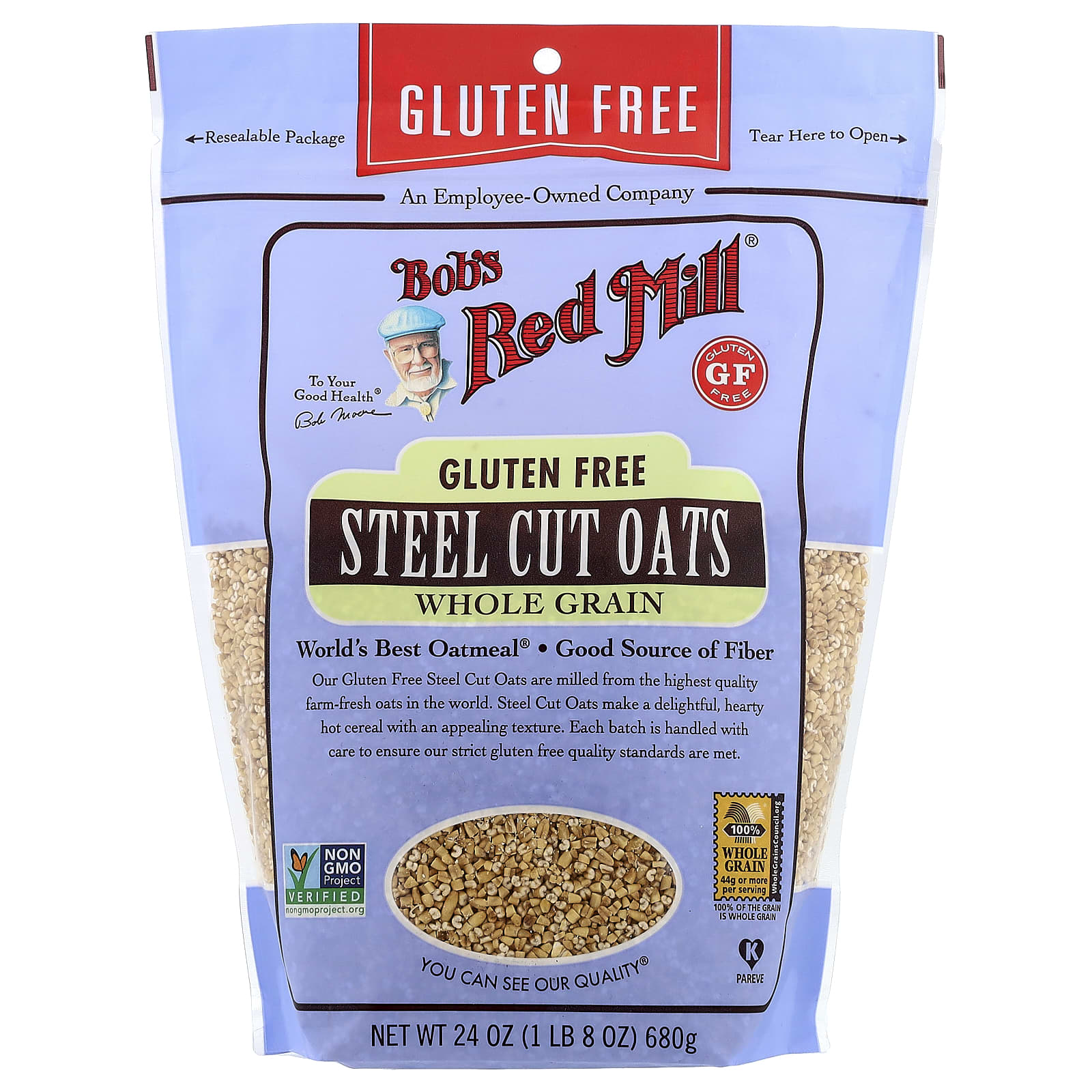Bob's Red Mill Gluten Free Steel Cut Oats, 24 oz (680g) - Image 1