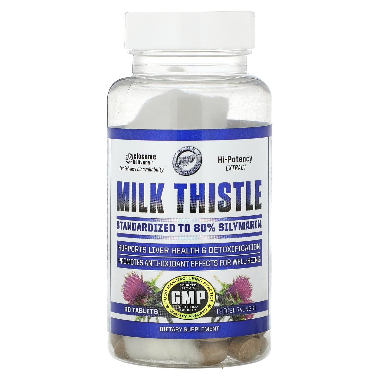 Milk Thistle Supplements by Hi Tech Pharmaceuticals - 90 Tablets, 360mg - Image 1