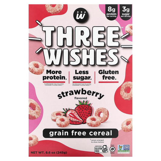 Three Wishes, Grain Free Cereal, Strawberry, 8.6 oz (245 g) - Image 1