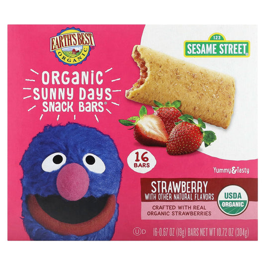 Organic Strawberry Snack Bars for Kids - Earth's Best - Image 1