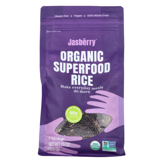 Jasberry Organic Superfood Rice, 100% Whole Grain, 15 oz - Image 1