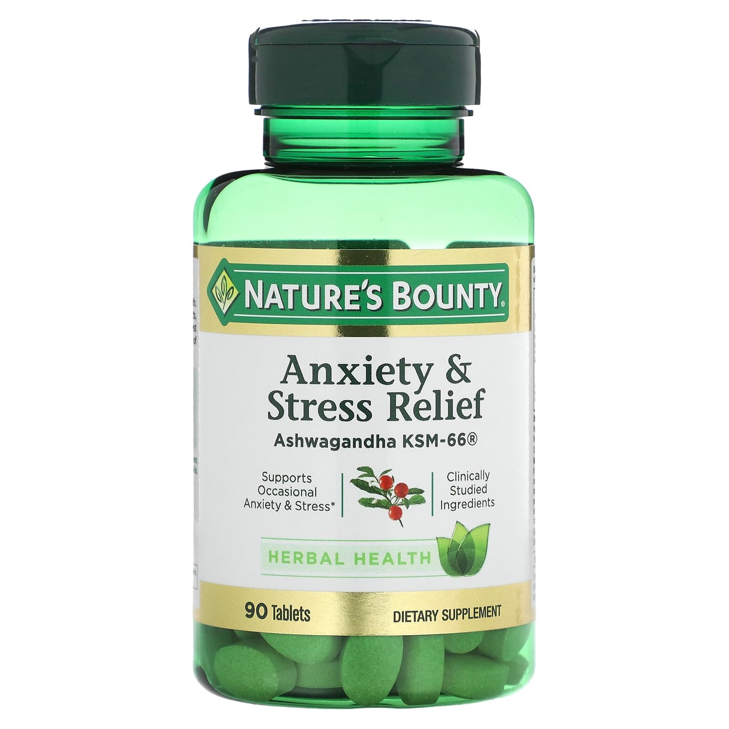 Nature's Bounty, Anxiety & Stress Relief, 90 Tablets - Image 1
