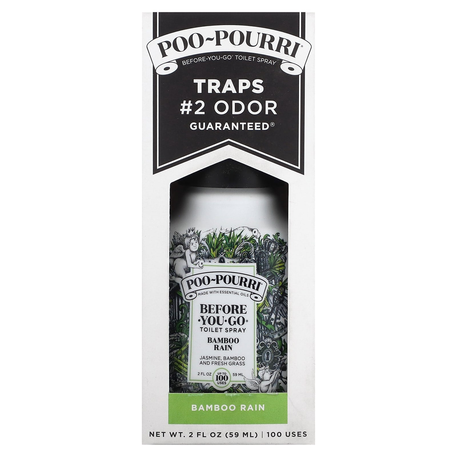 Poo-Pourri, Before-You-Go® Toilet Sprays, Bamboo Rain, 2 oz (59 ml) - Image 2