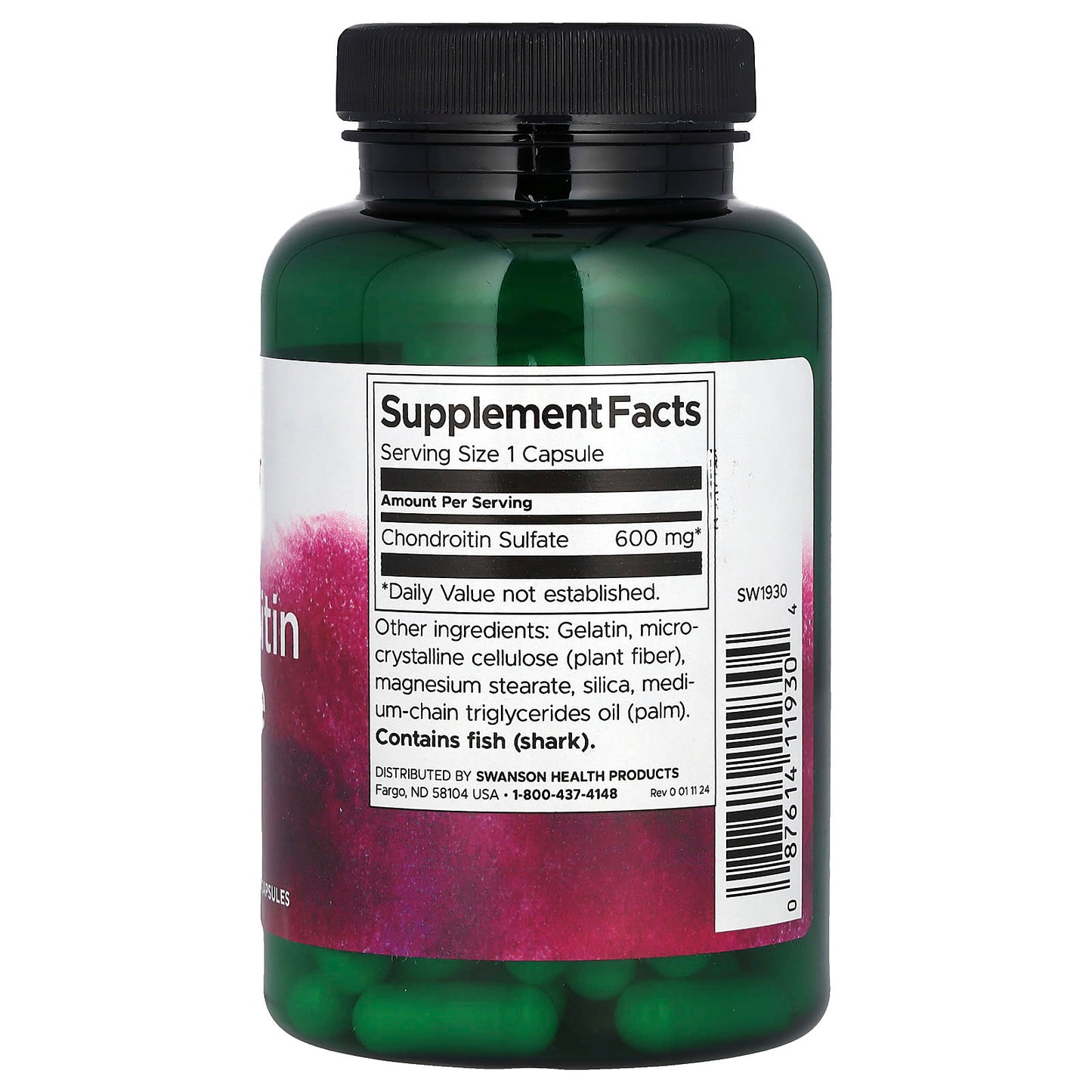 Swanson, Chondroitin Sulfate, 600 mg, 120 Capsules - Image 2