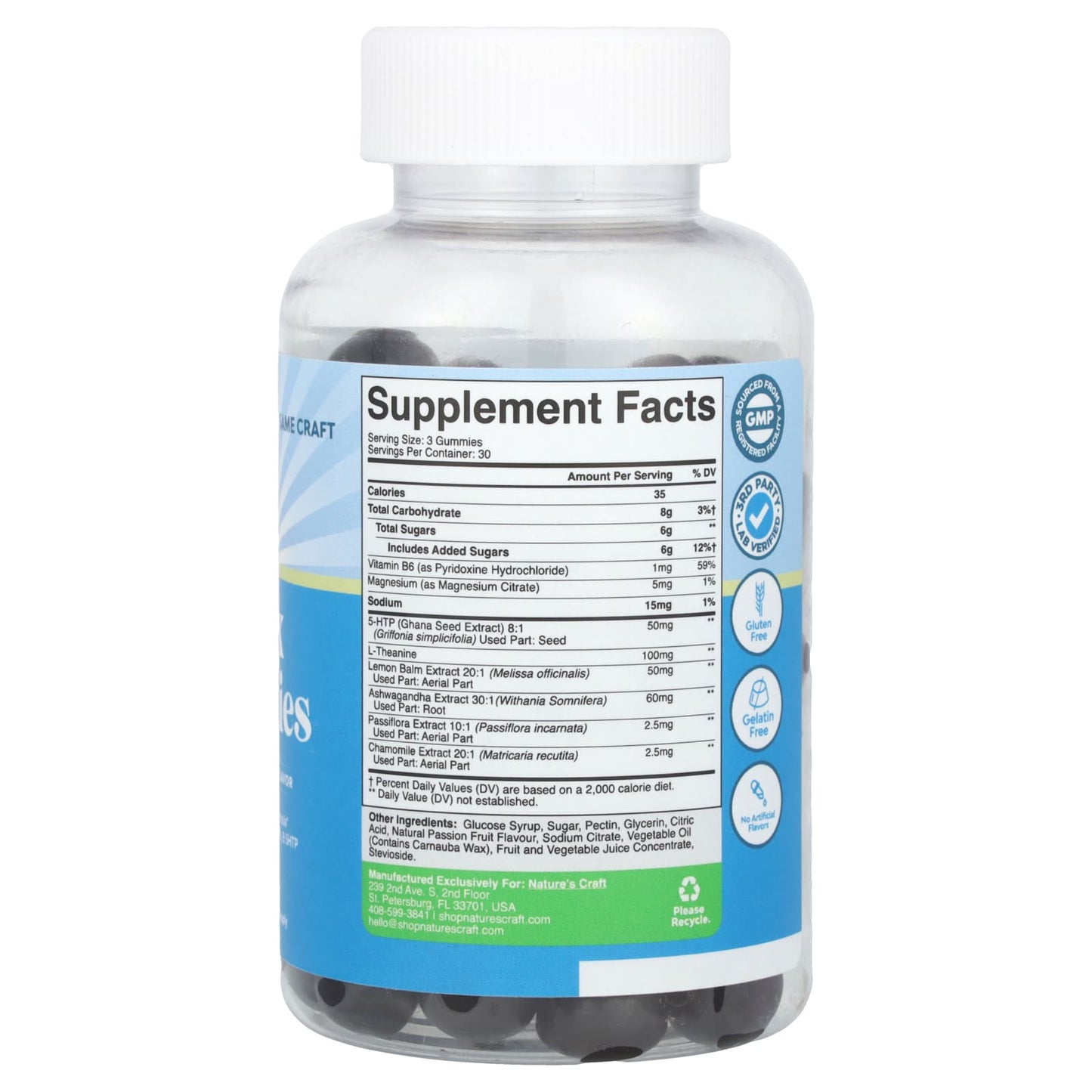 Nature's Craft, Relax Gummies, Passion Fruit, 90 Gummies - Image 2
