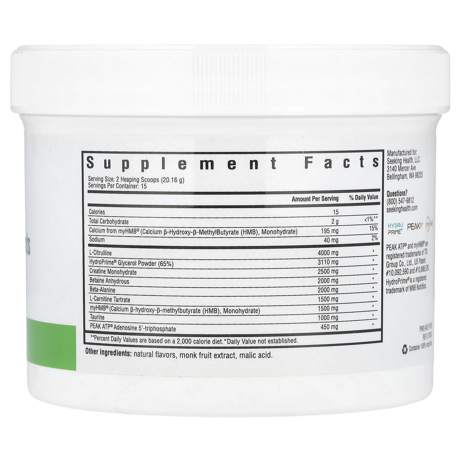 Seeking Health, Pre-Workout Nutrients, 10.66 oz (302.4 g) - Image 2