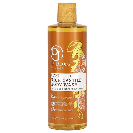 Nourishing Plant-Based Body Wash with Orange & Ginger - 16 oz - Image 1