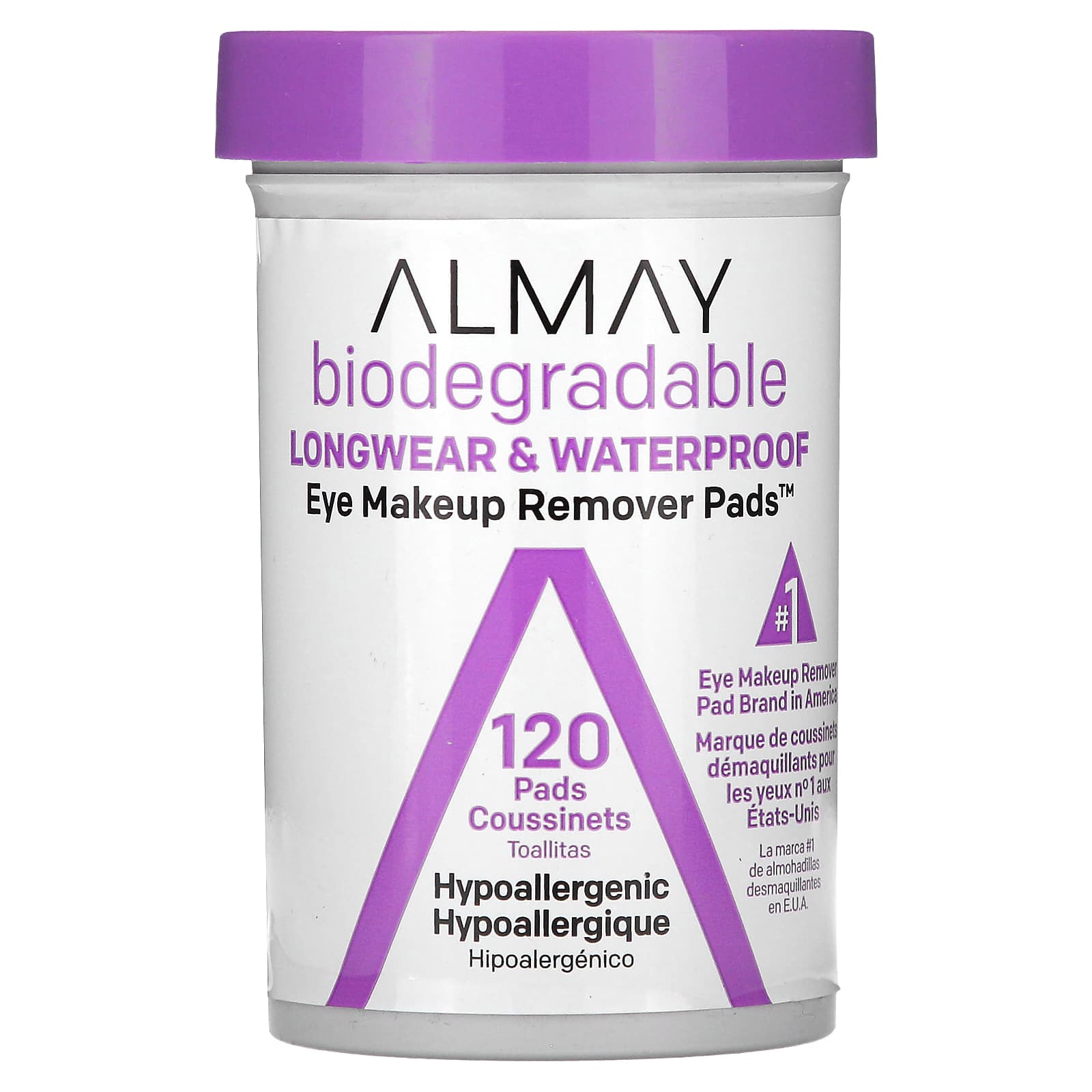Almay Eye Makeup Remover Pads, Gentle & Effective, 120 Pads - Image 1