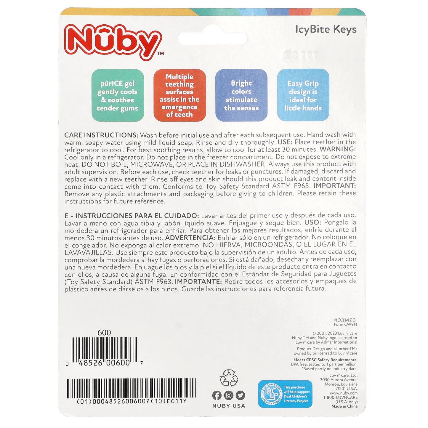 Nuby, IcyBite Keys, 3+ Months, Blue, 1 Count - Image 2