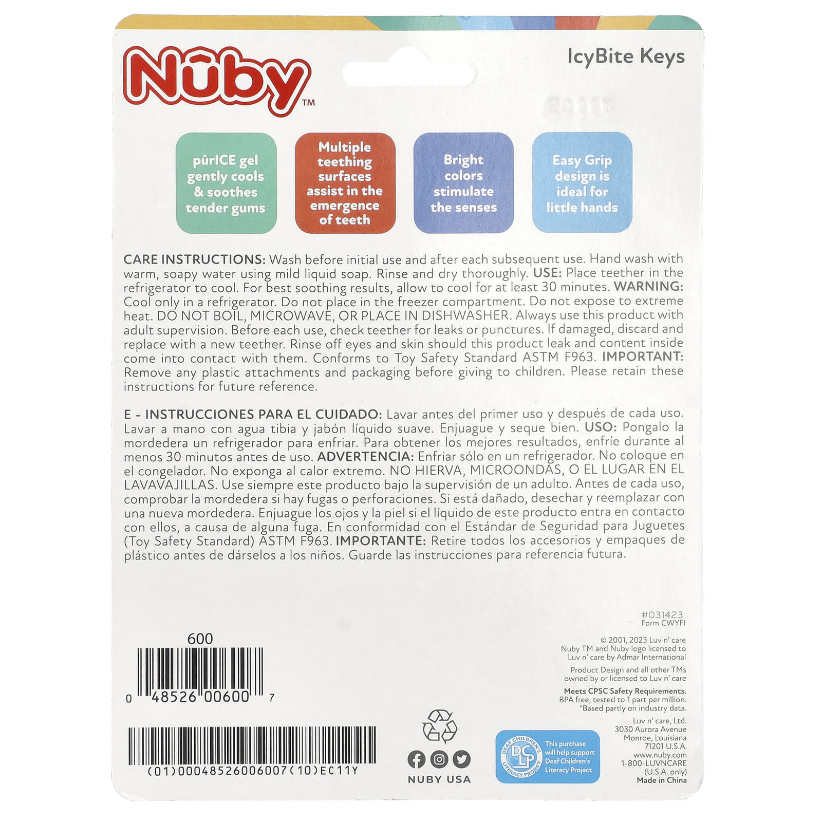 Nuby, IcyBite Keys, 3+ Months, Blue, 1 Count - Image 2