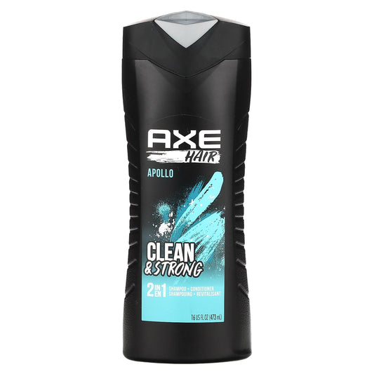 Axe Apollo 2-in-1 Shampoo and Conditioner, 16 fl oz (473 ml) - Sage & Cedarwood Scent - Image 1