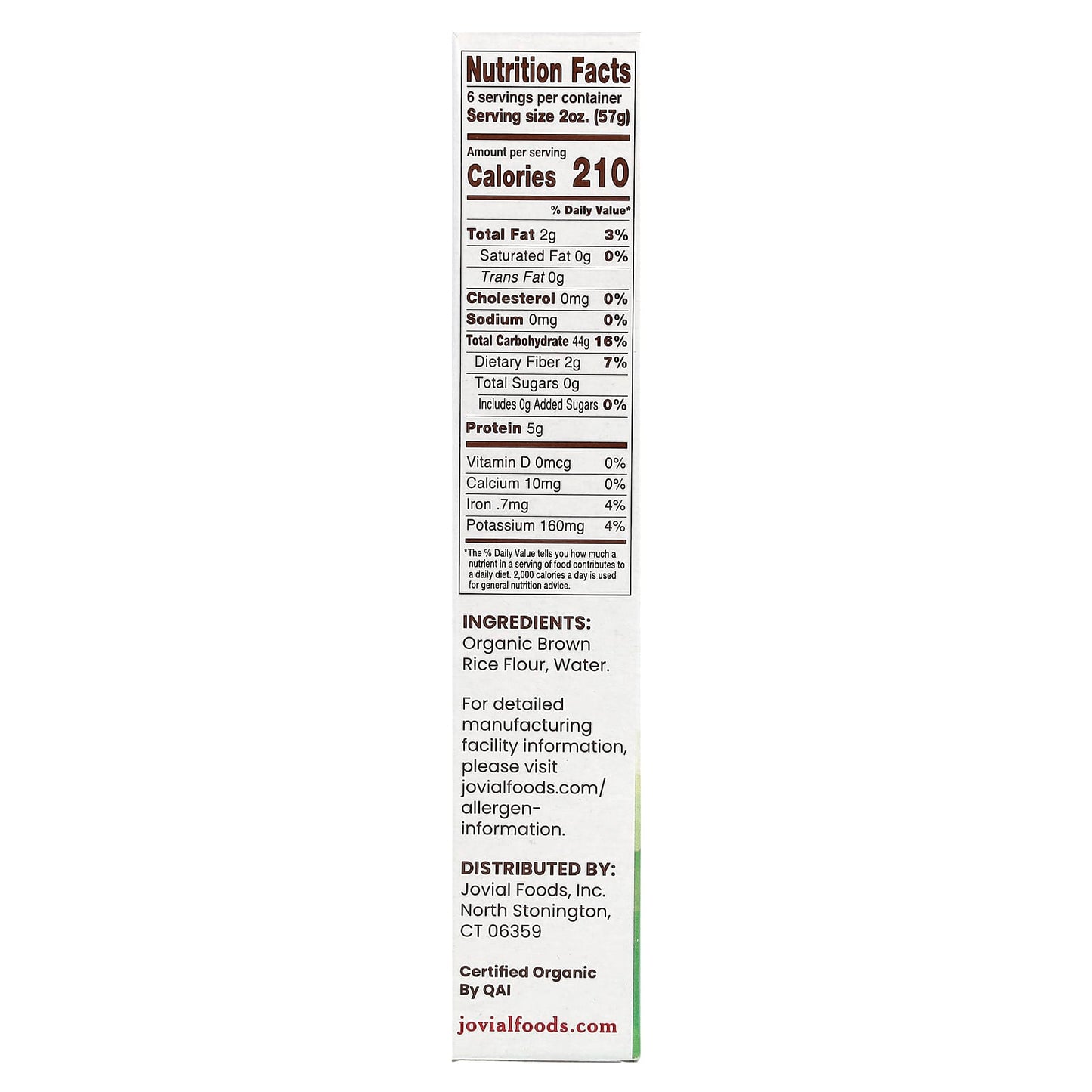 Jovial Organic Brown Rice Pasta, Stelline, 12oz - Gluten Free & USDA Organic - Image 2