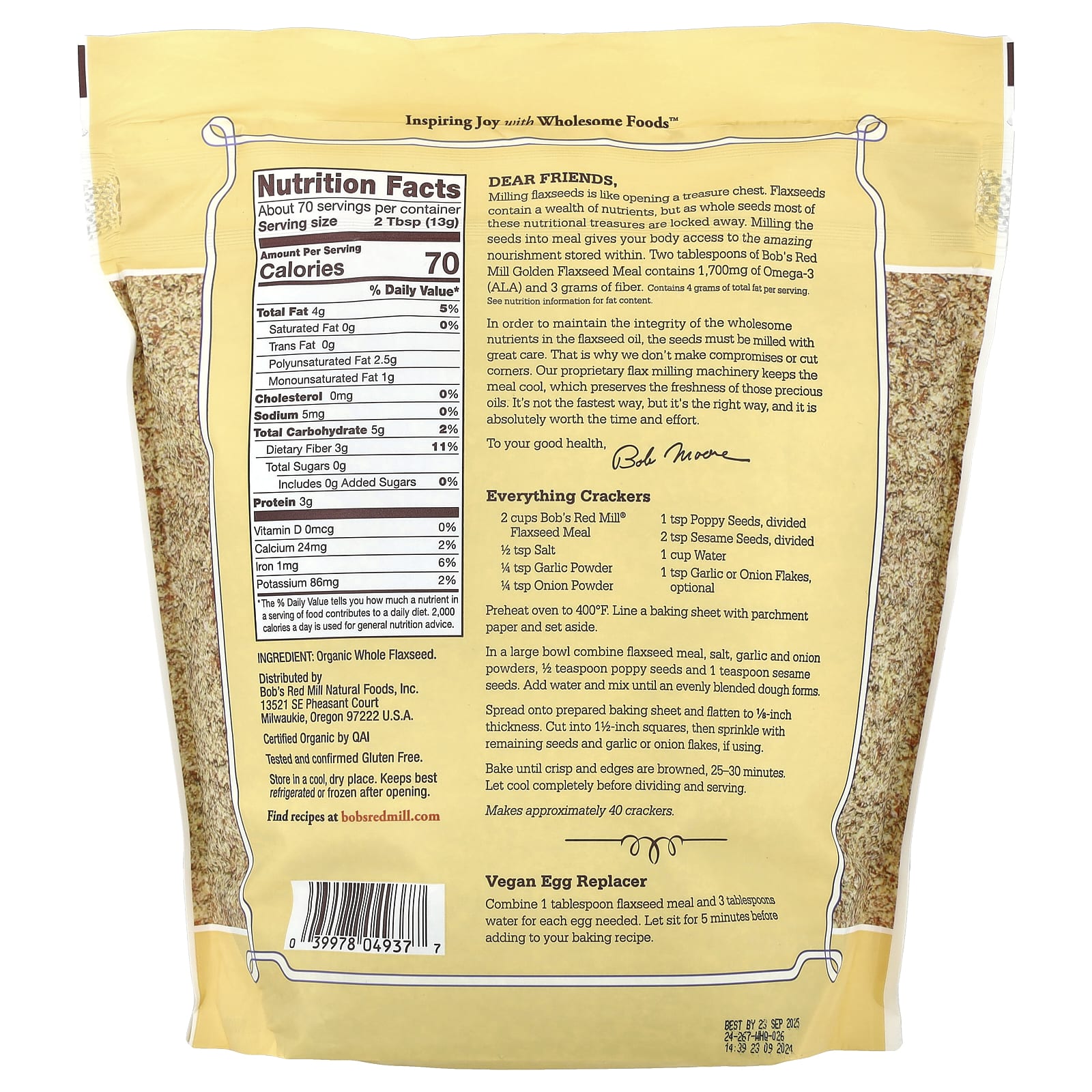 Organic Flaxseed Meal for Gluten-Free Baking &amp; Health Benefits - Image 2