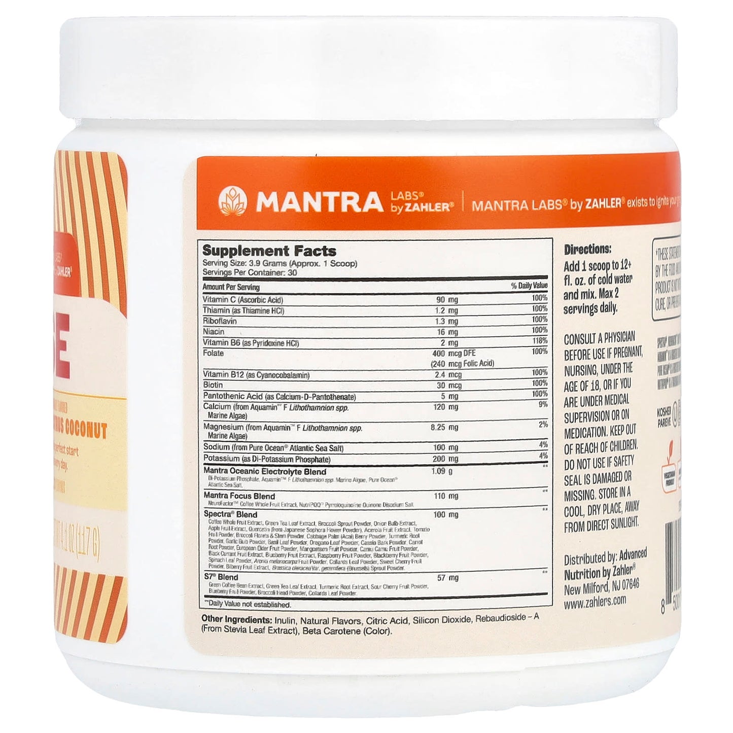 Zahler, Rise, Citrus Coconut, 4.1 oz (117 g) - Image 2