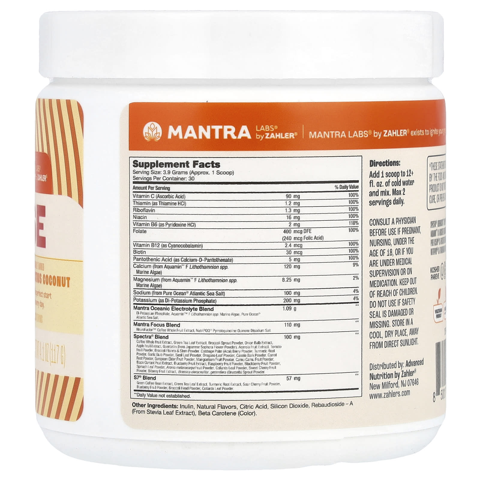 Zahler, Rise, Citrus Coconut, 4.1 oz (117 g) - Image 2