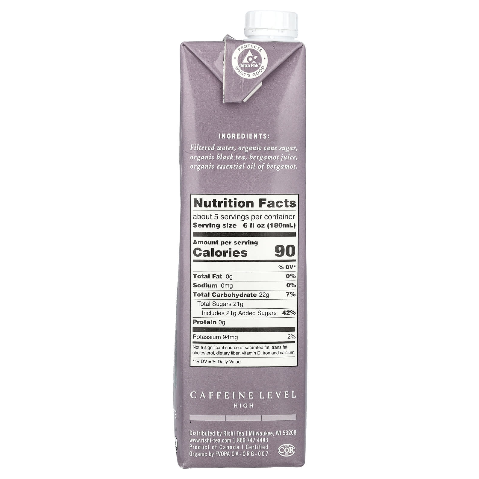 Rishi Tea, Organic Tea Concentrate, London Fog, 32 fl oz (946 ml) - Image 2