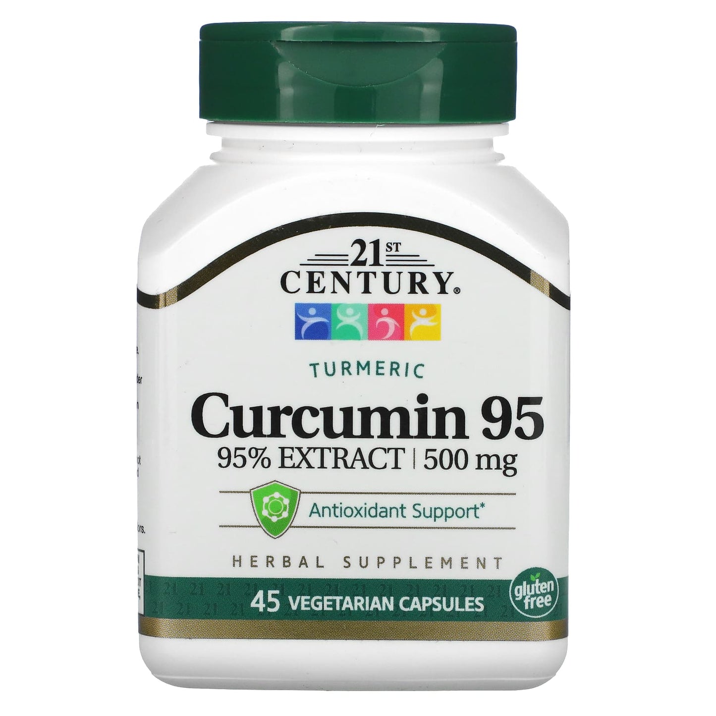 Turmeric Curcumin 95, 500mg, 45 Capsules - 21st Century - Image 1