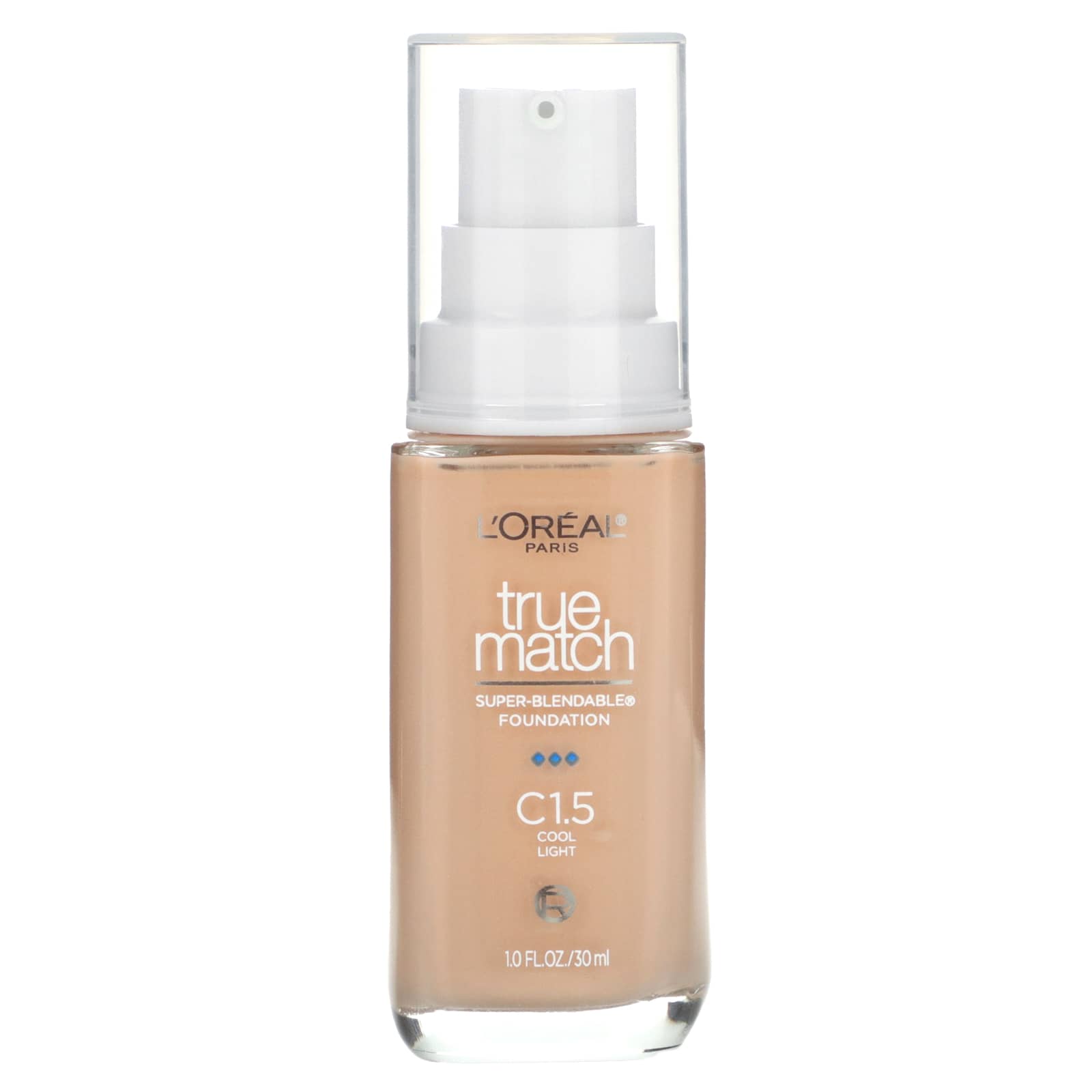 L'Oréal, True Match, Super-Blendable Foundation, C1.5 Cool Light, 1 fl oz (30 ml) - Image 1