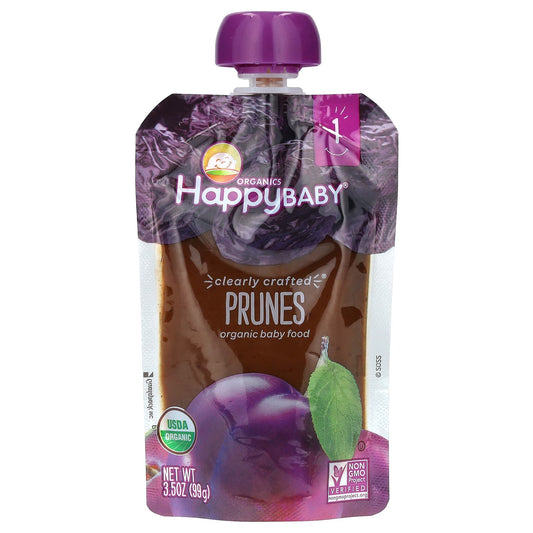 Organic Baby Food, Stage 1 Prune Pouches, Happy Family Organics - Image 1