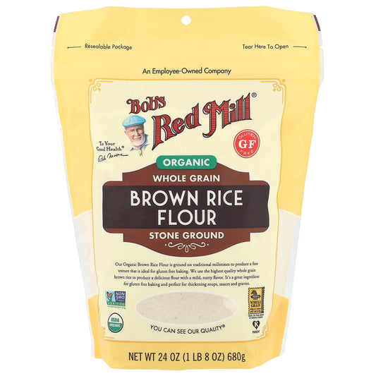 Gluten-Free Organic Brown Rice Flour by Bob's Red Mill, 24 oz - Image 1