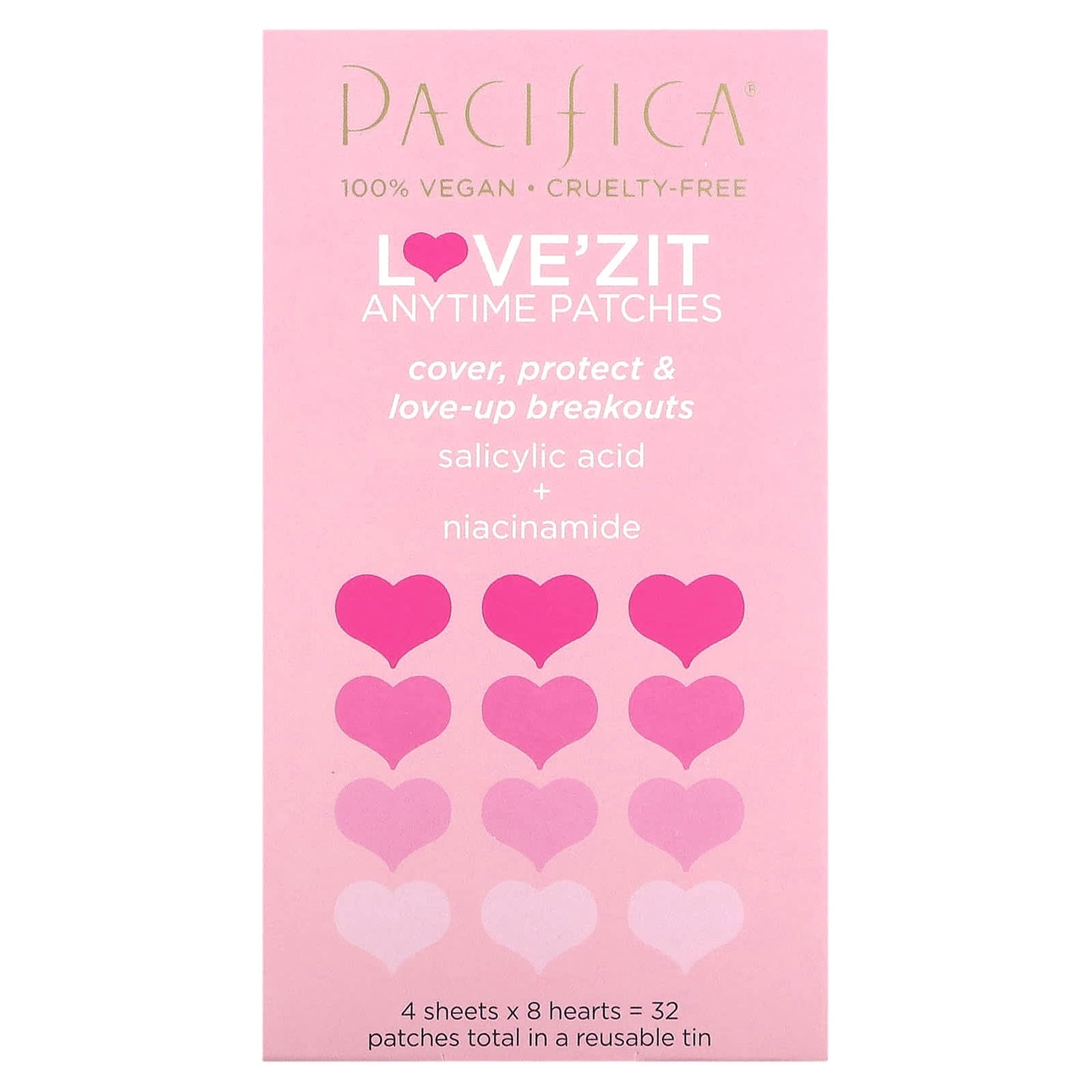 Pacifica, Love'Zit Anytime Patches, 32 Patches - Image 1