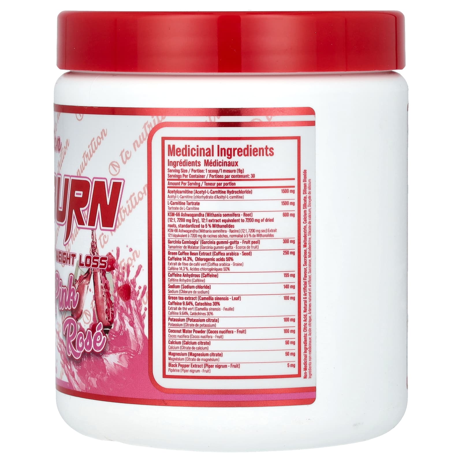 TC Nutrition, Hydraburn, Pink Rose , 9.52 oz (270 g)