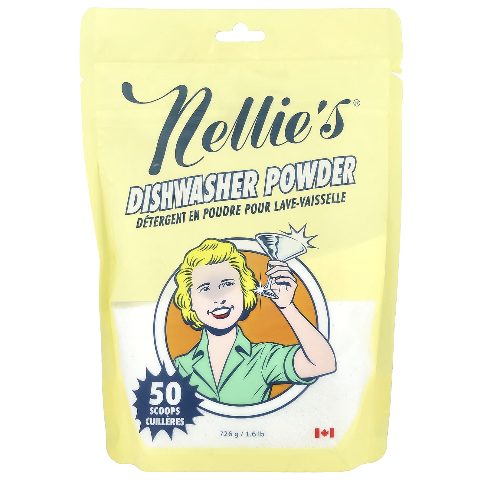 Nellie's, Dishwasher Powder, 1.6 lbs (726 g) - Image 1