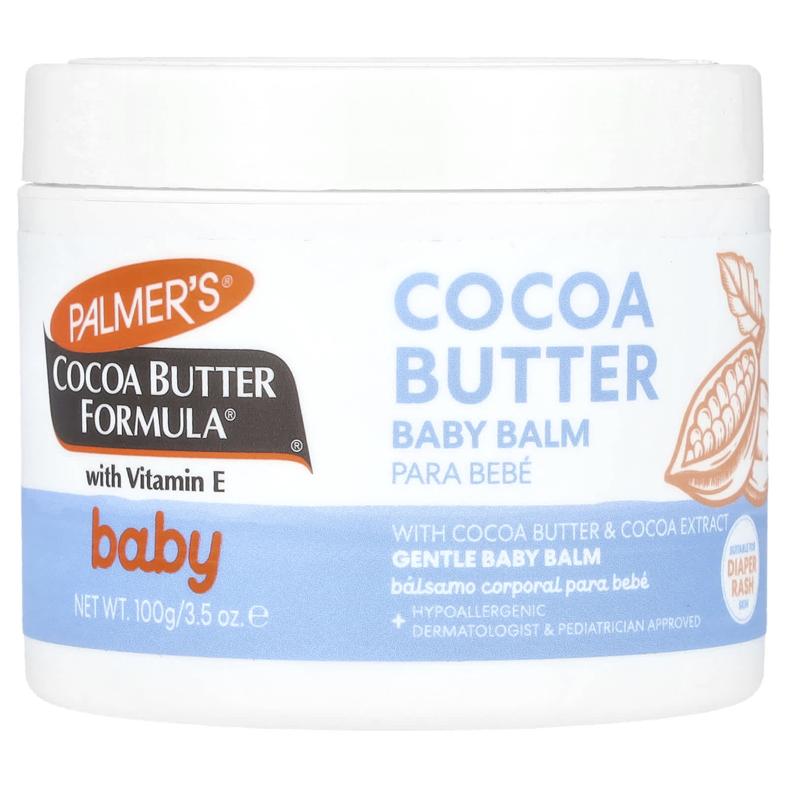 Palmer's, Baby, Cocoa Butter Formula® with Vitamin E, Cocoa Butter Baby Balm, 3.5 oz (100 g) - Image 1
