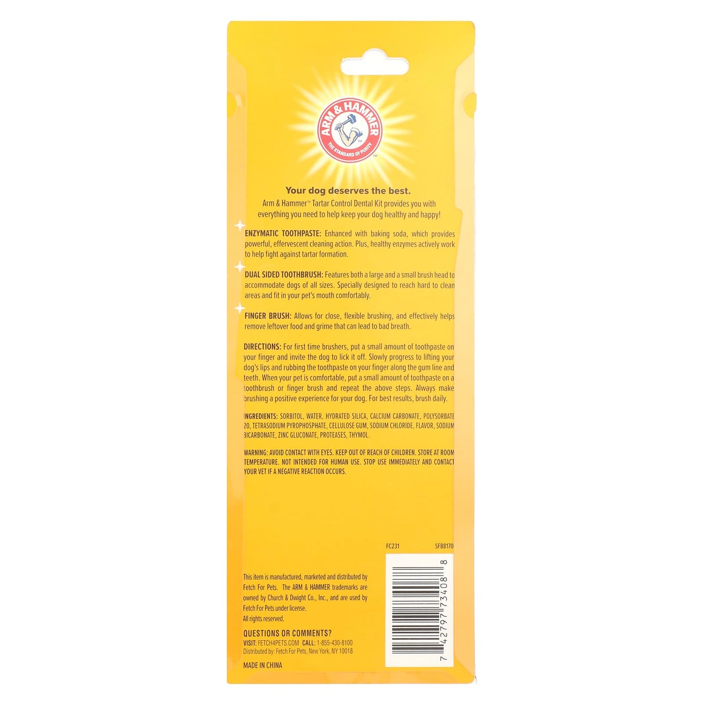 Arm & Hammer Tartar Control Dental Kit for Dogs - Beef Flavor - Image 2