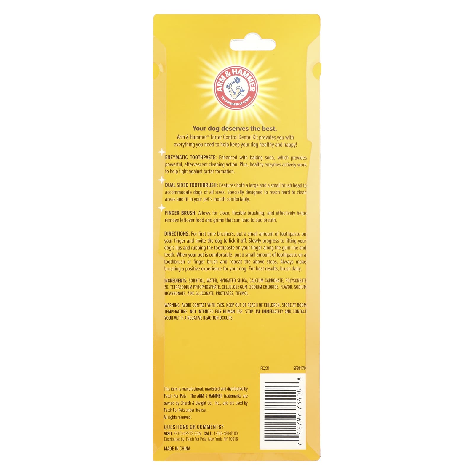 Arm & Hammer Tartar Control Dental Kit for Dogs - Beef Flavor - Image 2