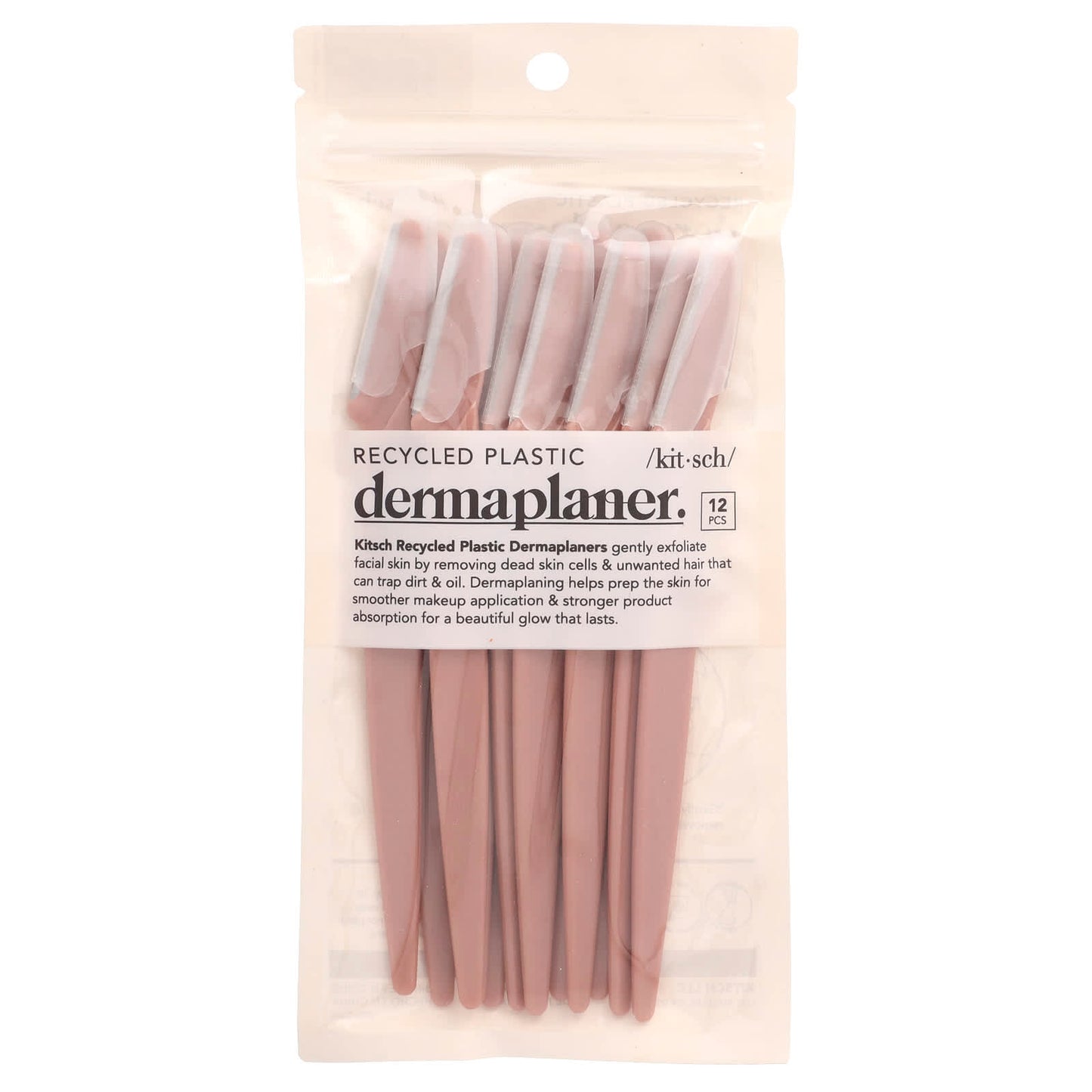 Kitsch, Recycled Plastic Dermaplaner, Terracotta, 12 Pieces - Image 1
