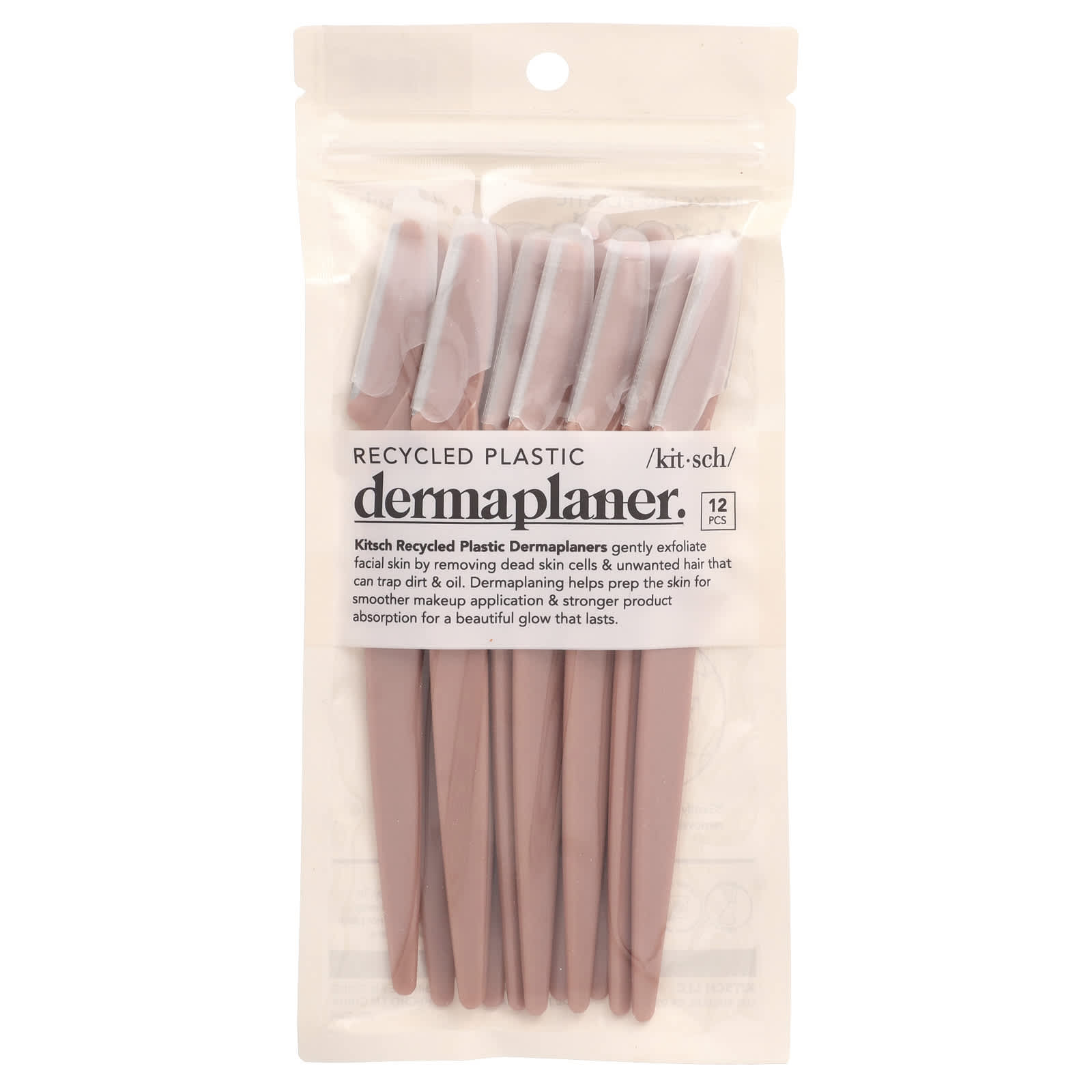 Kitsch, Recycled Plastic Dermaplaner, Terracotta, 12 Pieces - Image 1