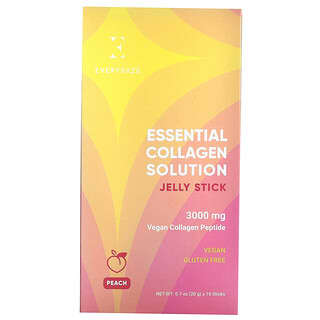 Peach Collagen Jelly Sticks by Everydaze - 3000mg, Vegan, Gluten-Free, 3-Pack