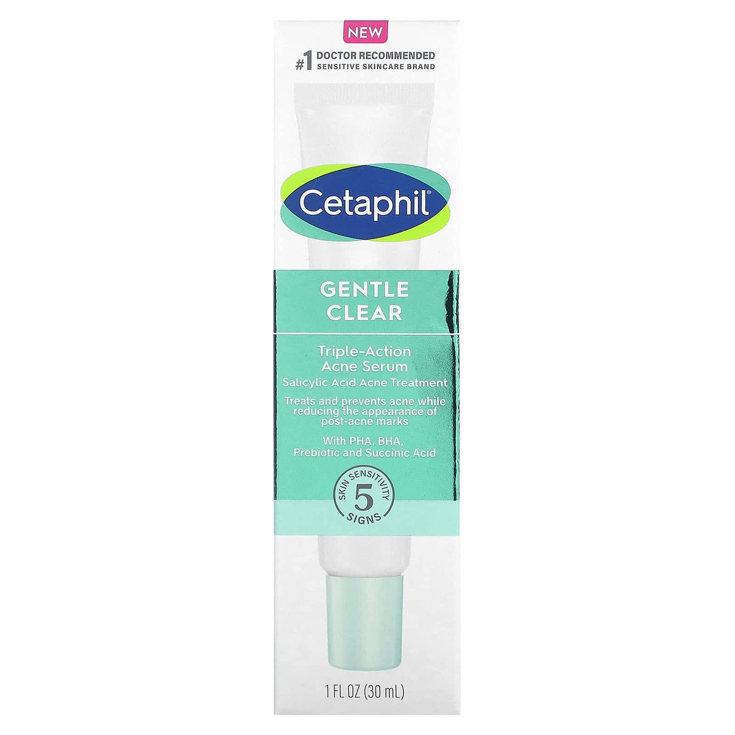 Cetaphil Gentle Clear Acne Serum 1 fl oz (30 ml) Treatment for Sensitive Skin - Image 2