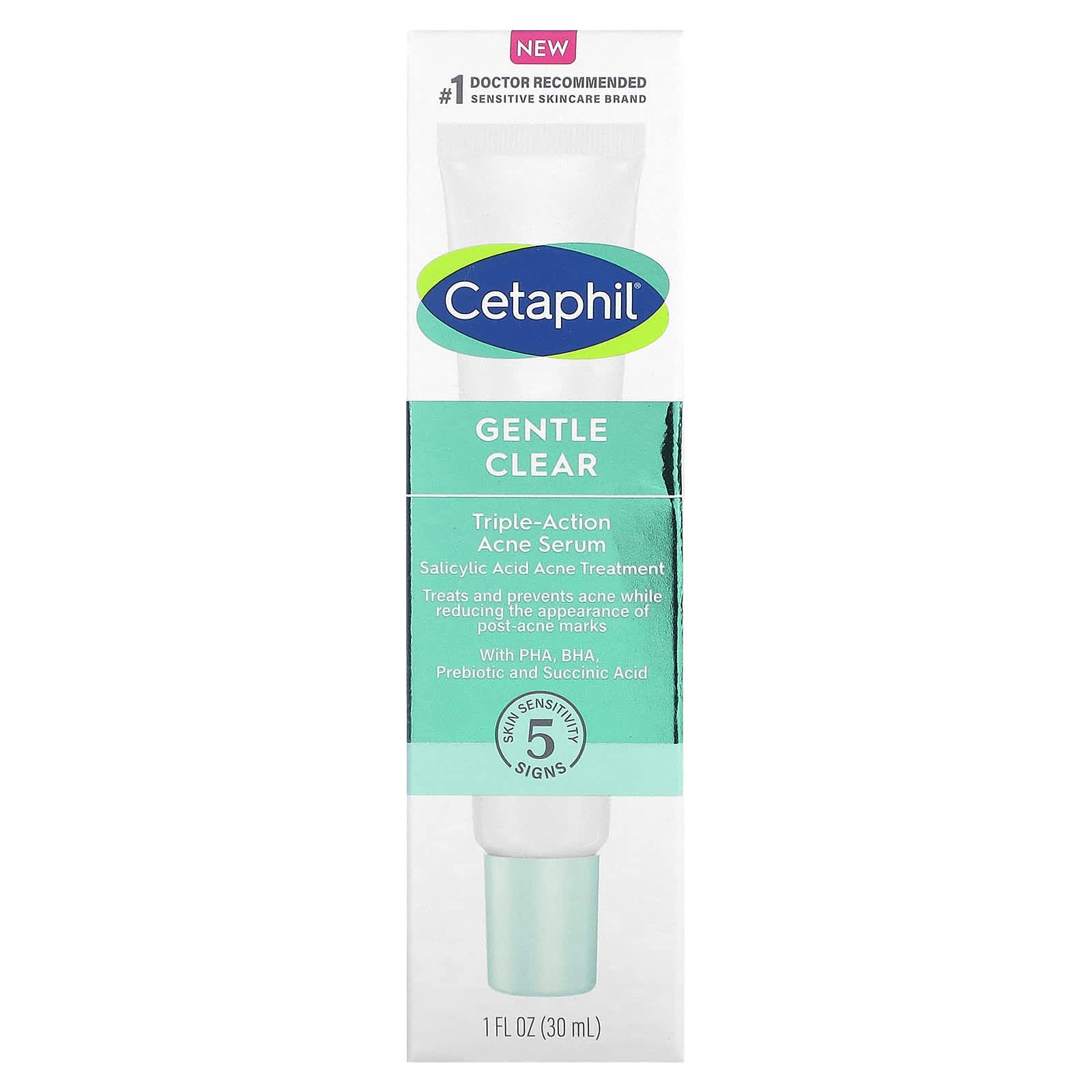 Cetaphil Gentle Clear Acne Serum 1 fl oz (30 ml) Treatment for Sensitive Skin - Image 2