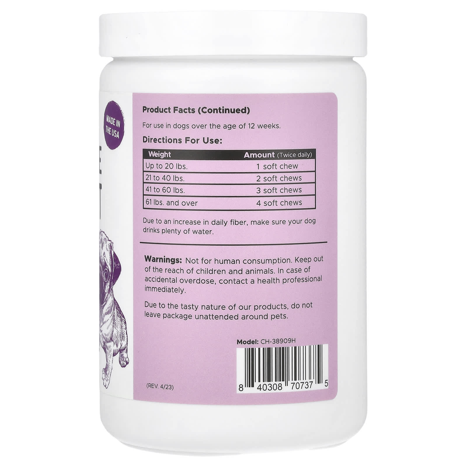 Chew + Heal, Stop The Scoot, For Dogs, 120 Soft Chews, 12.6 oz (360 g)